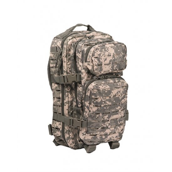 Mil-Tec 20l Small Laser Cut Assault US Tactical Backpack MOLLE Multitarn  Black for sale online
